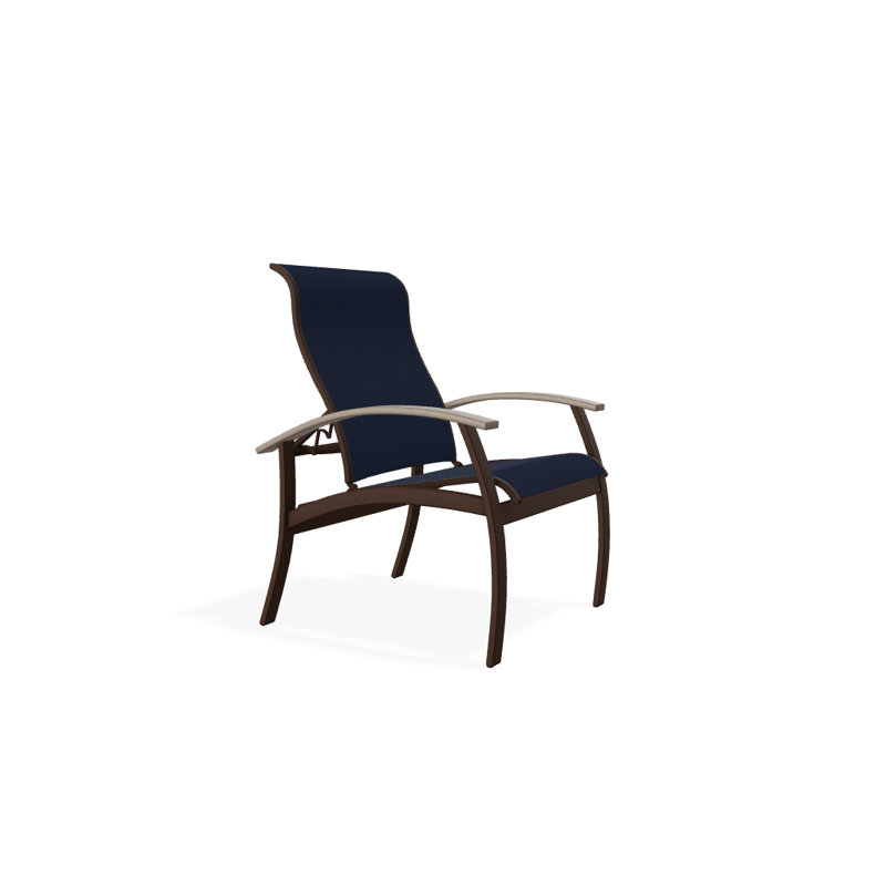 Chaise de patio Askar, Kona texturé, Désert, Bleu marine 13D Sunbrella®