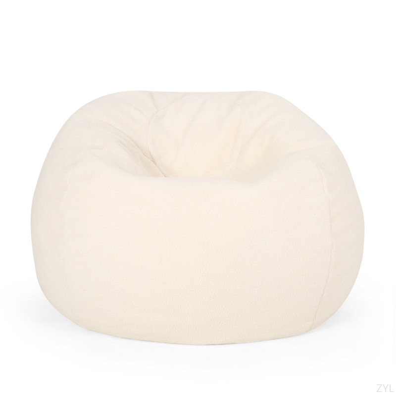 Fauteuil à billes 3 pieds, Tissu crème