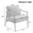Dajauna Midcentury Modern Upholstered Metal Frame Leather Arm Accent Chair