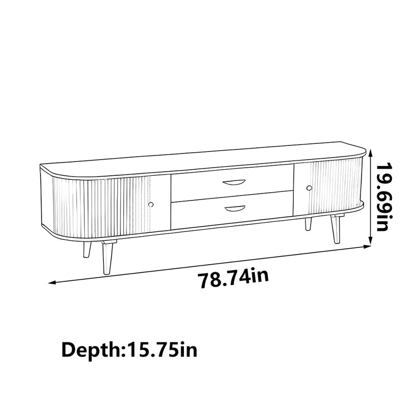 Meuble télé Retro, 78.74"