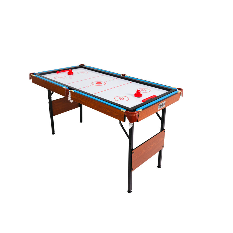 Blue 55'' Foldable 3-in-1 Pool, Ping Pong, and Hockey Table