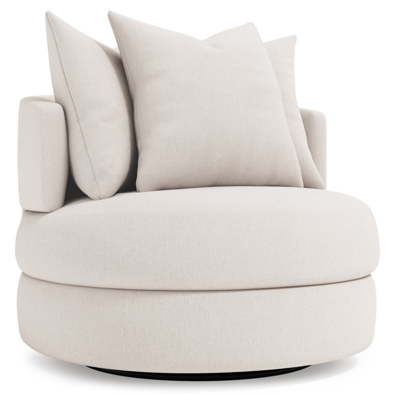 Fauteuil pivotant en tissu Colby - Sur mesure, 5555-010