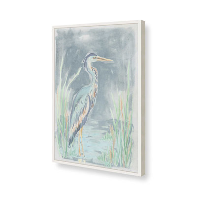 «Teal Heron Lagoon I» par June Erica Vess, reproduction d'art sur toile