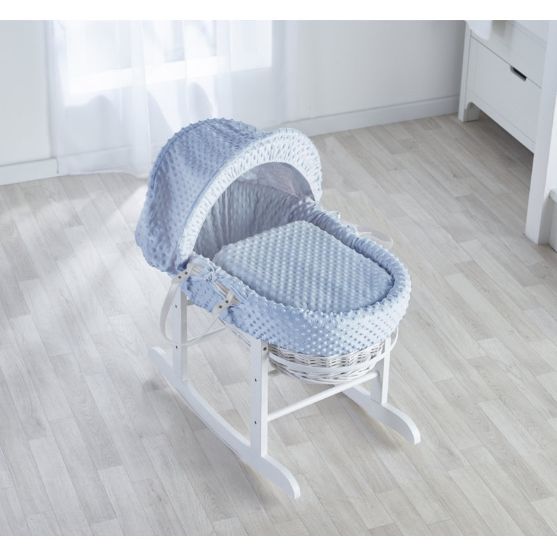 Moses Basket with Bedding with Mattress, Blue