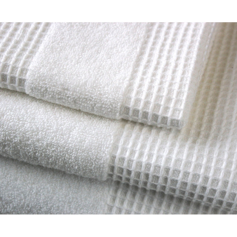 Palco 100% Cotton Plush Waffle Bath Sheet, White