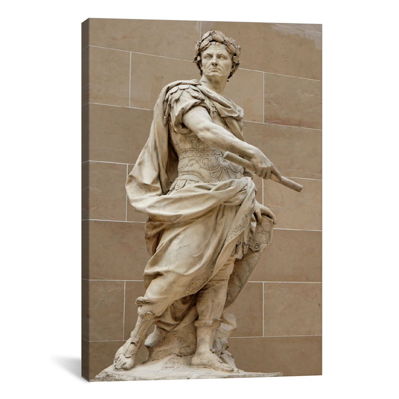 Statue de césar jules-statue-reproduction de photo sur toile, H 18 po x l 12 po x P 0,75 po