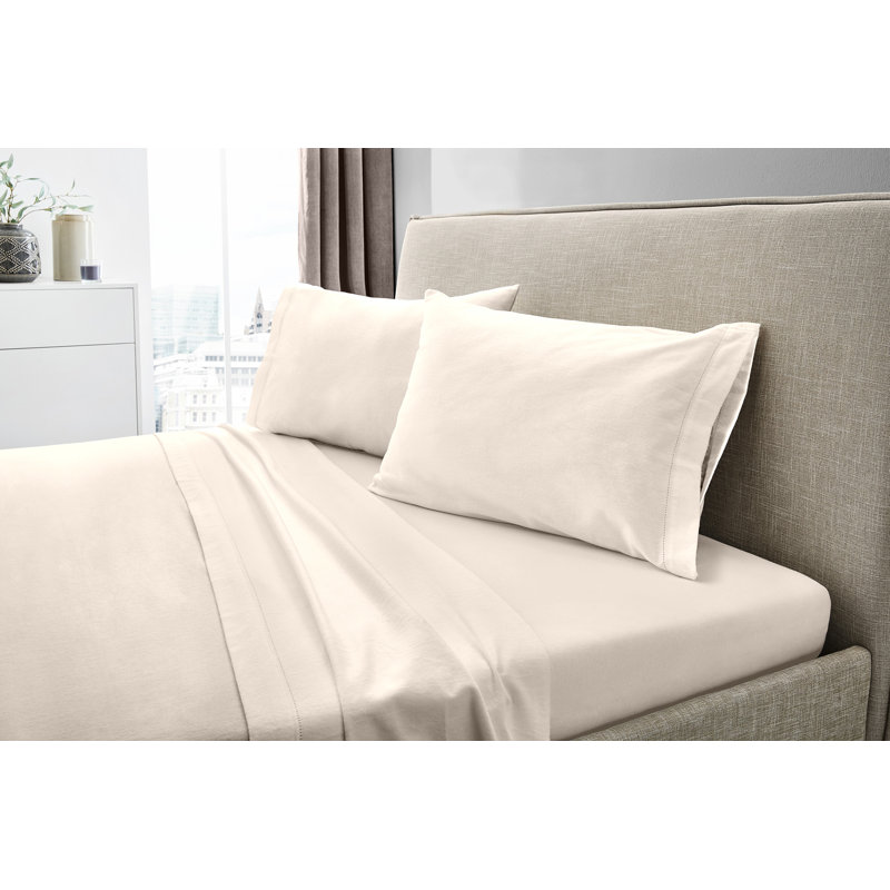 Flannel Sheet Set, Queen, Ivory