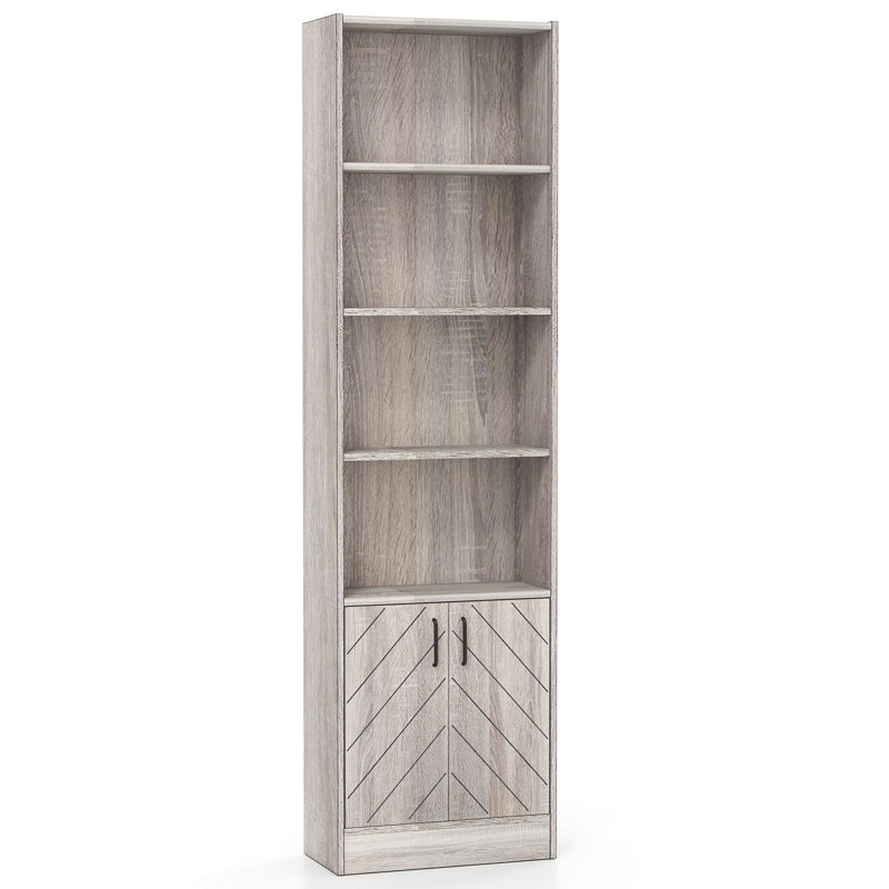 180cm H x 50cm W Particle Board Standard Bookcase, Grey