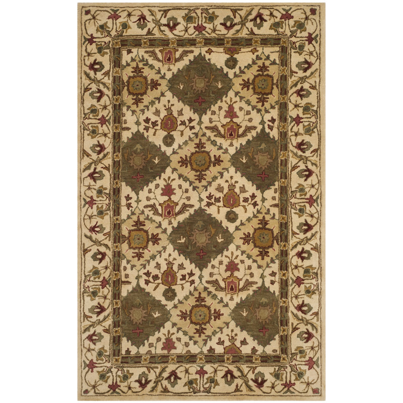 Tapis oriental en laine touffeté à la main Dunbar, Rectangle 4 pi x 6 pi