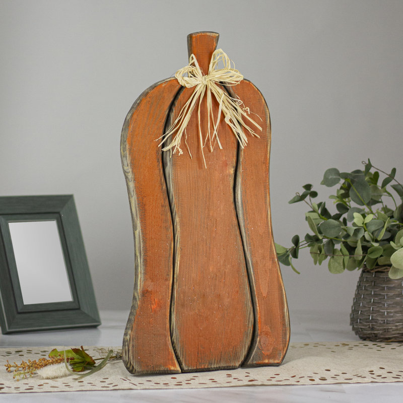 Citrouille en bois 19,5 po