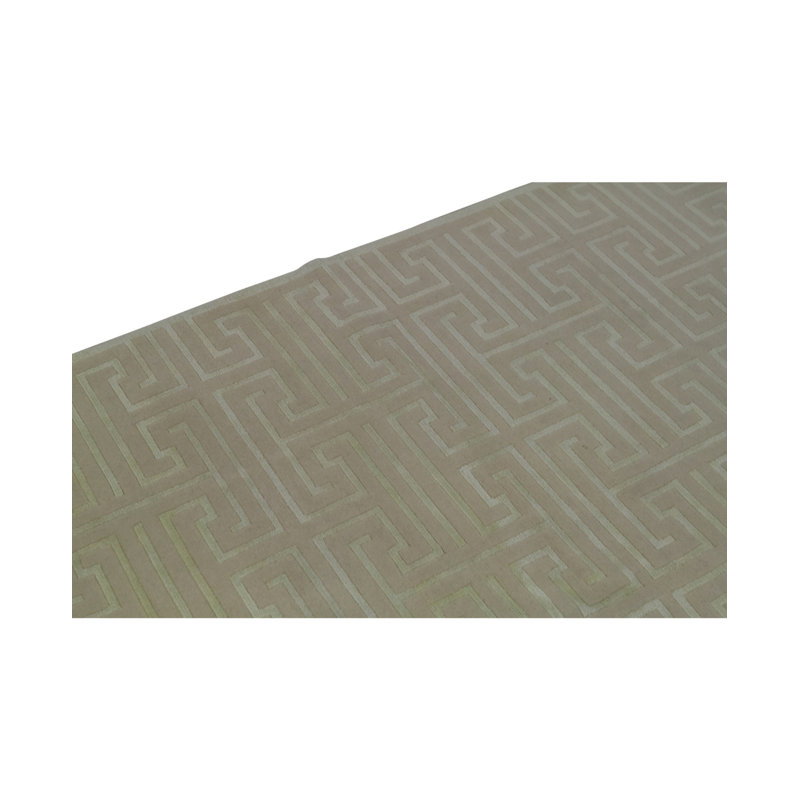 Tapis ivoire et vert clair de grande qualité noué à la main Windsom