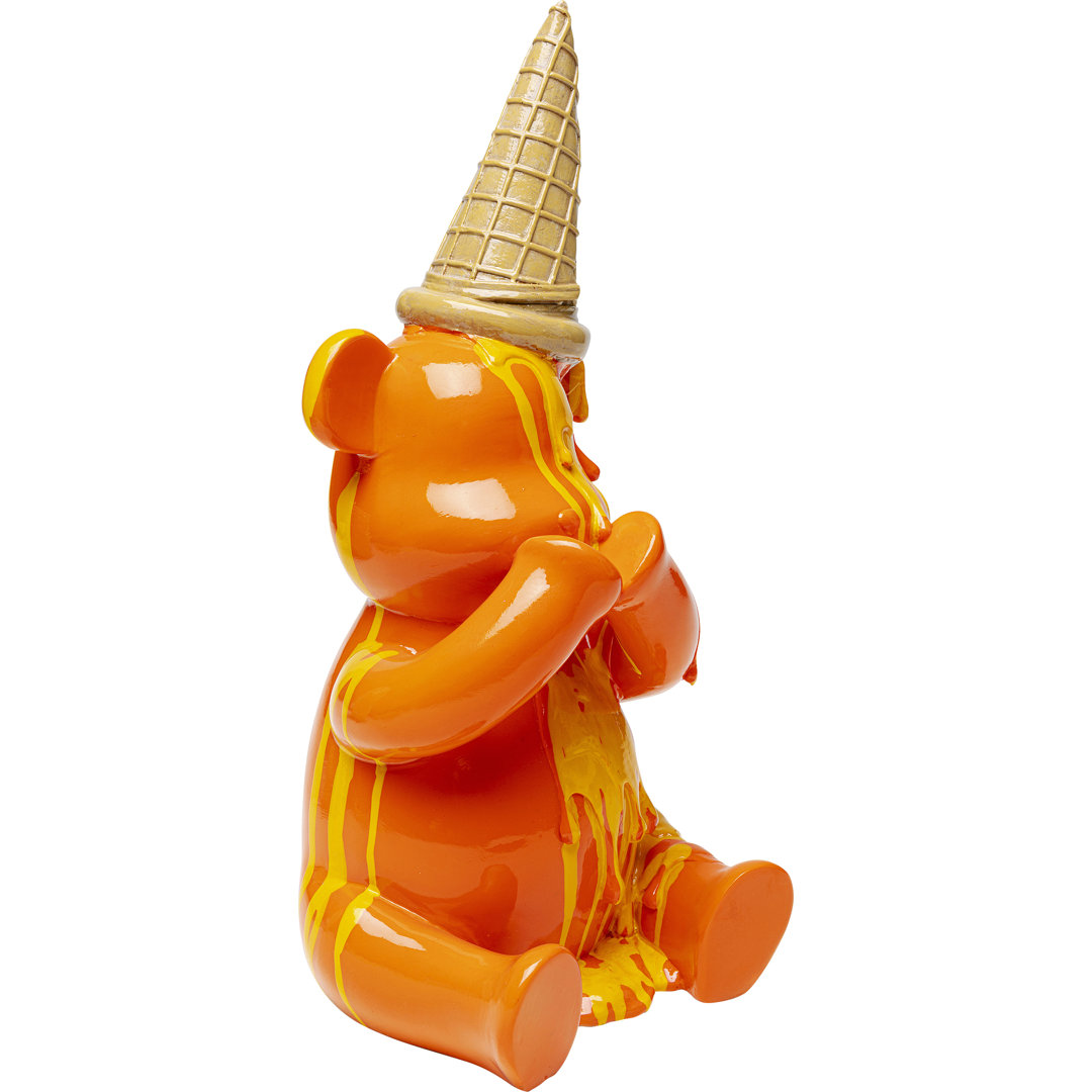 Deko Figur Sitting Gelato Bear Orange