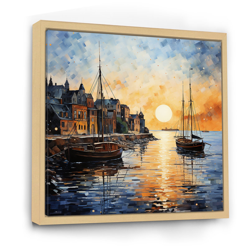 Coastal Port Of Tranquillity XI - Nautical & Beach Wall Decor, H 30 po x l 30 po x P 1 po, Cadre naturel flottant