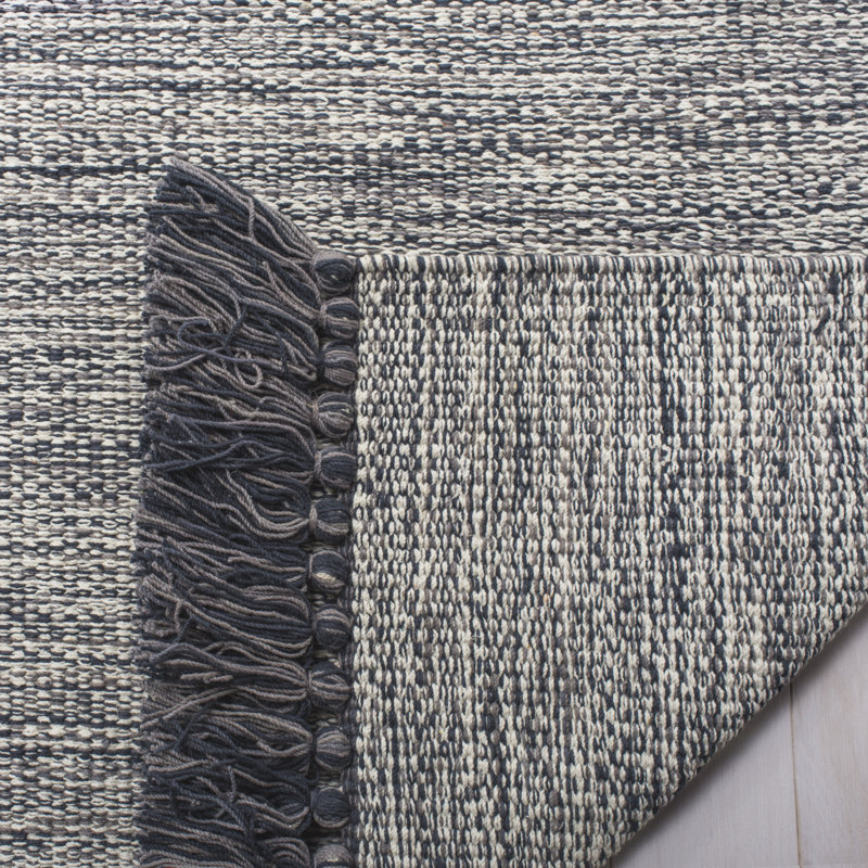 Waloo Hand Woven Cotton Chevron Rug, Rectangle 5' x 8'