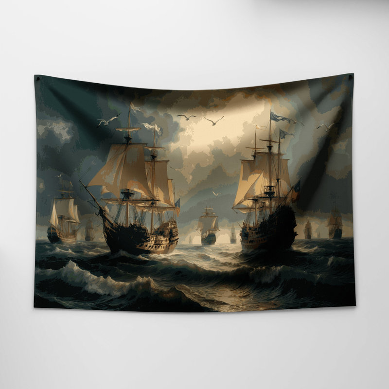 Tapisserie murale nautique, 51 po x 60 po
