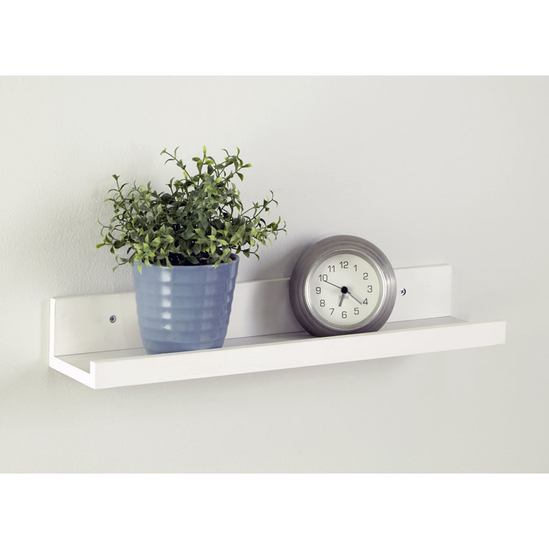 19" Floating Ledge Wall Shelf, White, 2.76” H x 18.98” W x 4.72” D