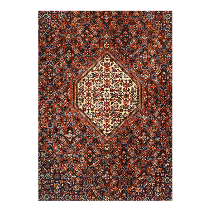 Iklakh Oriental Area Rug in Navy Blue