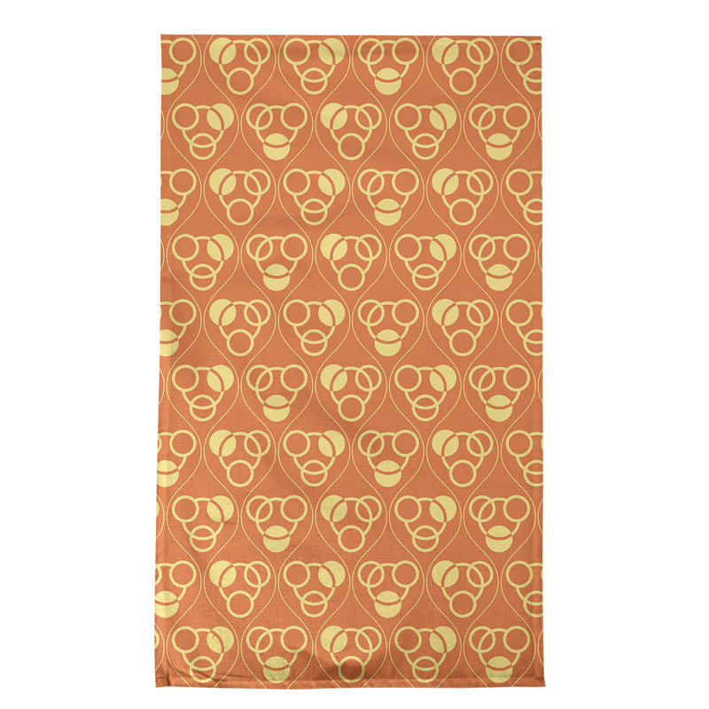 Torchon Circles and Waves, Orange/jaune, Polyester sergé