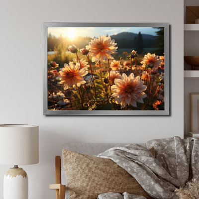 Daisies Field Sunrise II - Floral Wall Art Prints