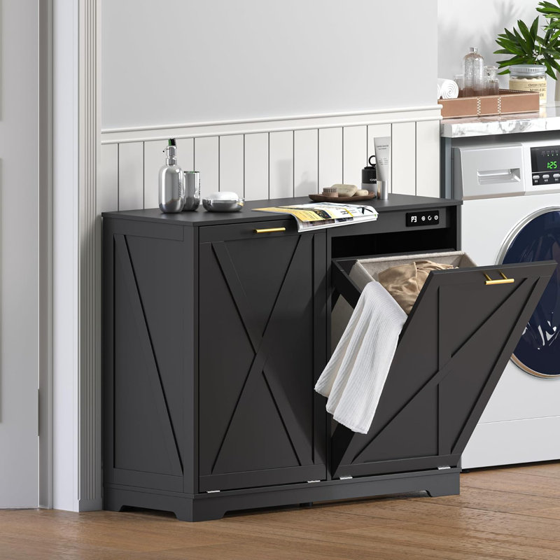 Wooden Double Wash Wardrobe, Black