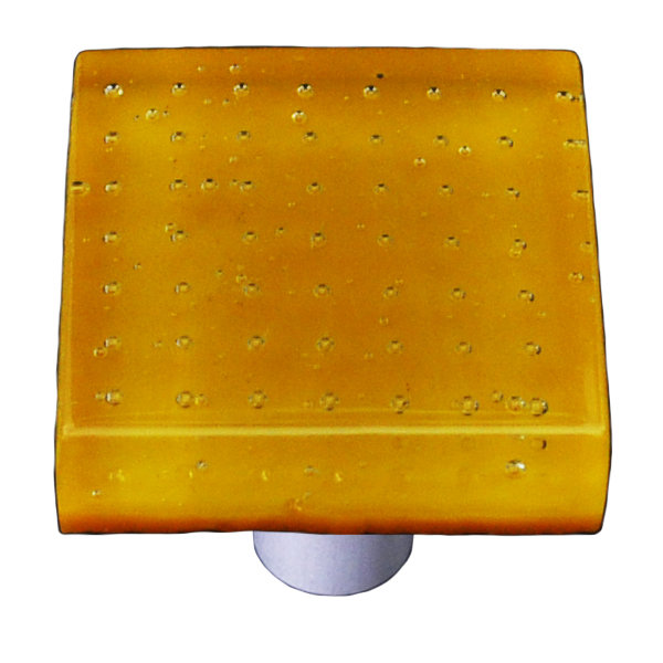 Poignée carrée 1,5 po Bubbles, Aluminium, Orange citrouille