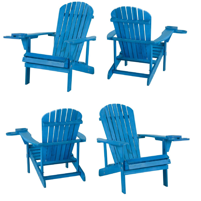 Barrand Pine Outdoor Adirondack Chair, Sky Blue