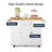 Solid Wood Top Kitchen Island Cart with Drop Leaf,  Locking Wheels, Large Drawers, Storage Cabinet, Towel Rack & External Spice Rack-1604598942