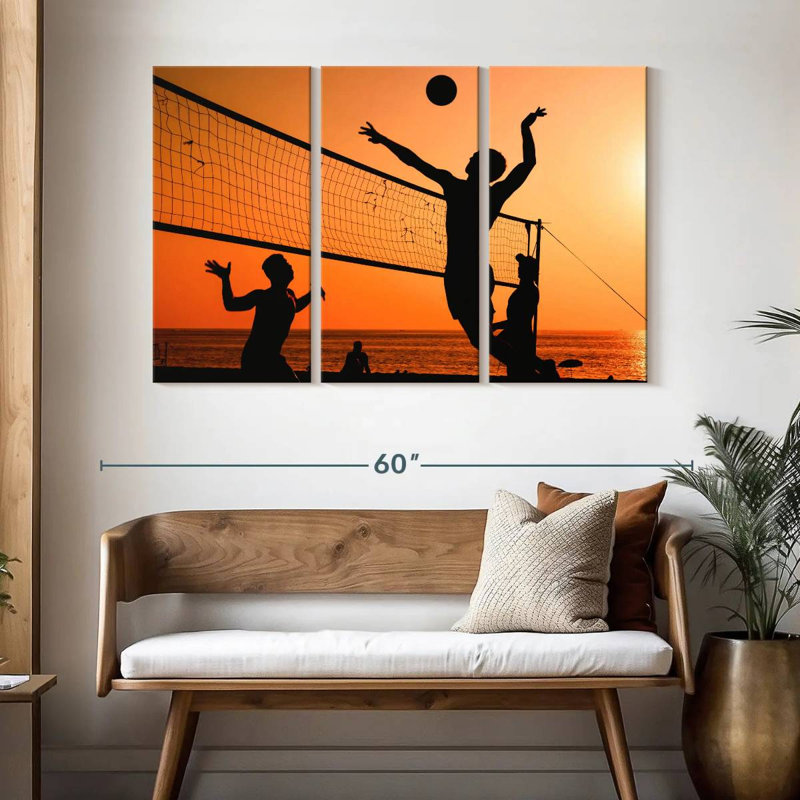 Sireci Beach Volleyball, 32" H x 50" W