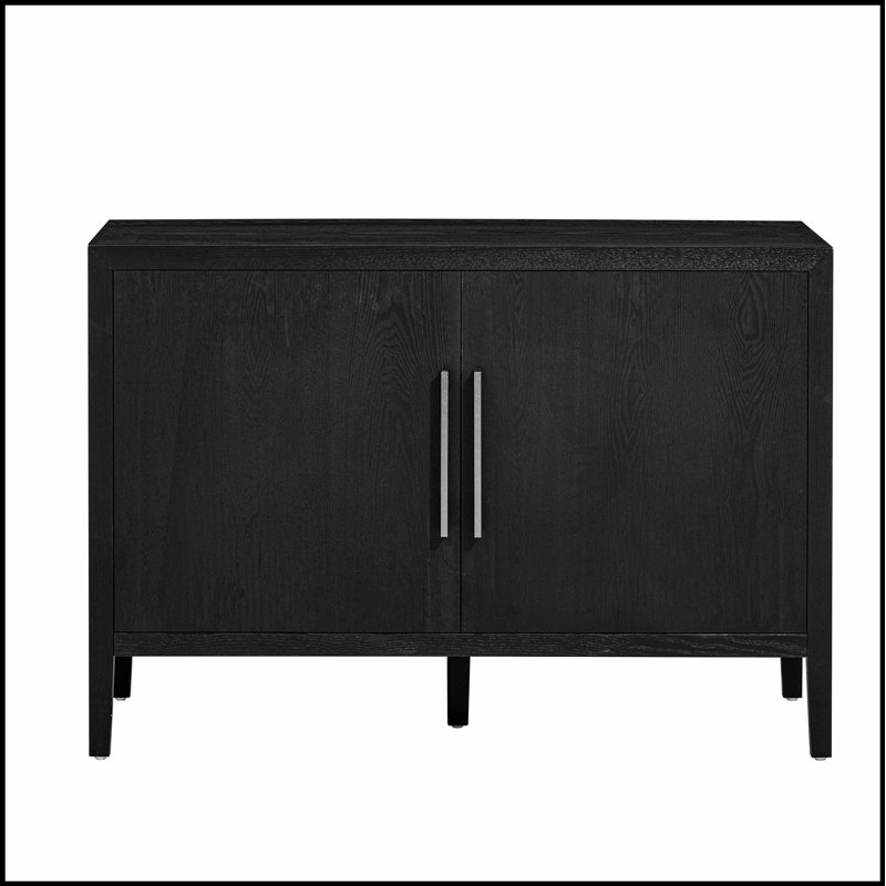 Buffet 47,2 pouces Farmhouse, Noir