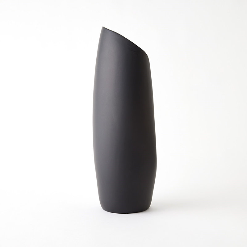 Avian Vase-Black/Gold-Sm, 22" H x 8" W x 6.5" D