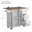 Chariot de cuisine avec plateau en bois manufacturé Amarae-88364751