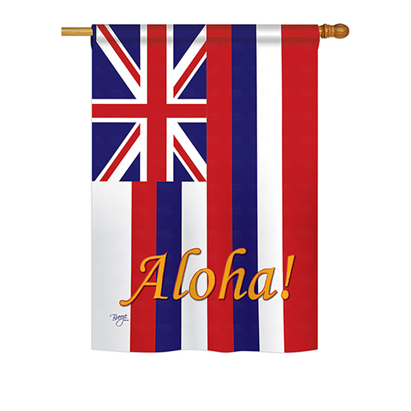 Double Sided Polyester House Flag, 40" H x 28" W, Hawaii