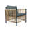 New Comming Outdoor Brown PE Wicker Sofa Set-2 Pieces Single Sofa With Grey Cushion