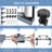 Mini Fridge Stand With Silicone Mat, Universal Stand Base Adjustable Refrigerator Stand With 4 Sturdy Feet