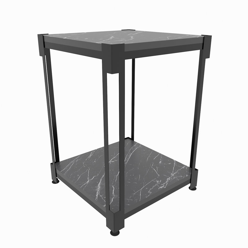 Sibilla Frame End Table, Black