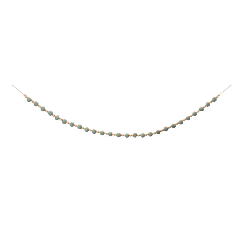 Wood 68'' Novelty Garland Garland, Blue/Tan