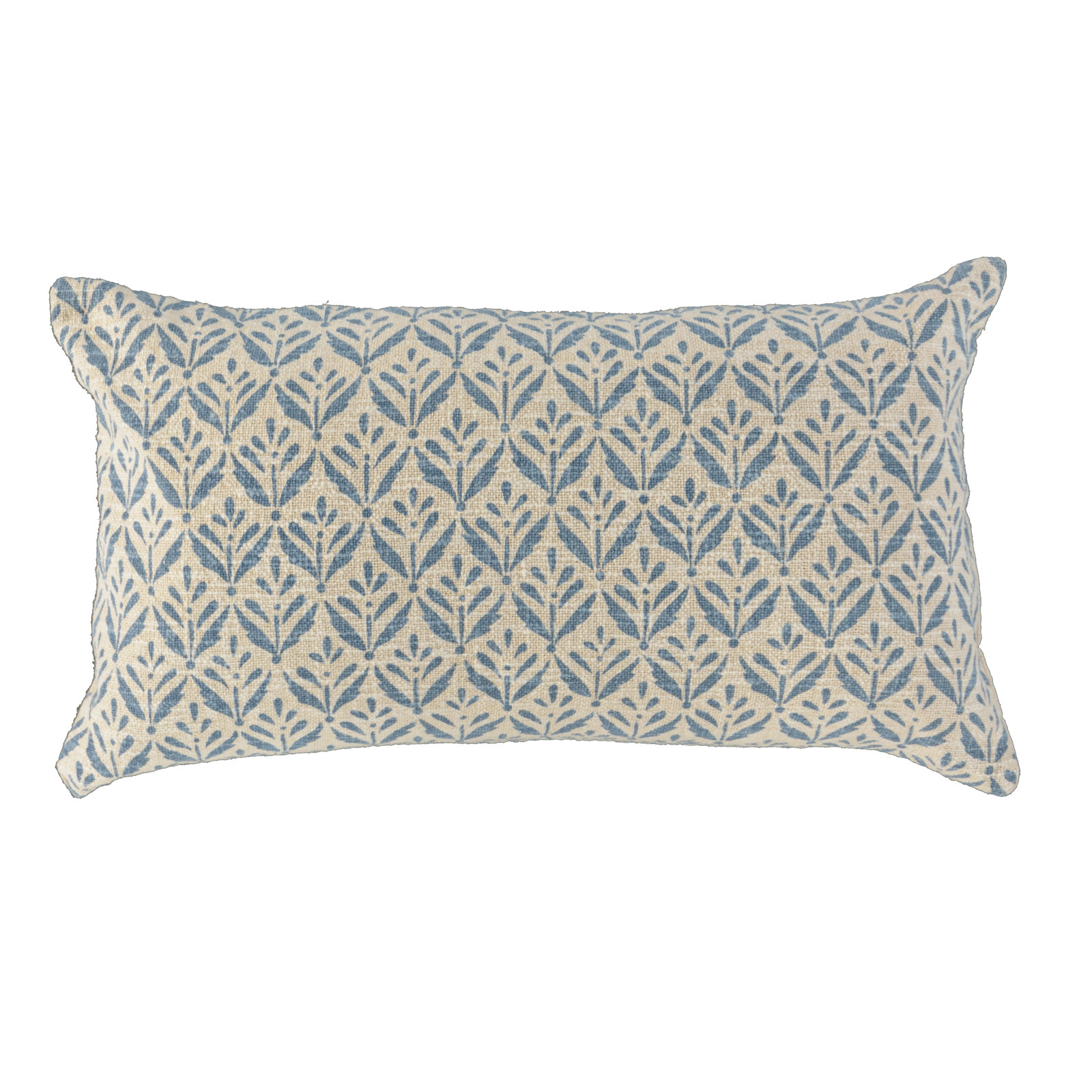 Cotton Lumbar Pillow, Light Blue, Polyester