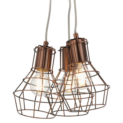 Ravenna 3 - Light Copper Cluster Pendant