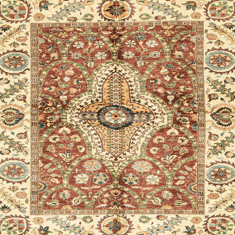 Tapis abstrait moderne 3165, Carré 4 pi