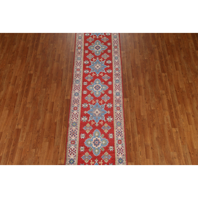 One-of-a-Kind 2'9'' X 9'10'' New Age Runner Wool Area Rug in Red