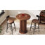 39.37"H Round Bar Table with Plum Pedestal
