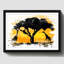Giraffe Silhouette at Sunset - Wall Art-23699368-23699369
