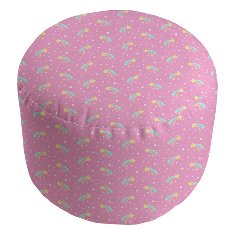 Repose-pieds Avicia, Rose pastel / bleu sarcelle