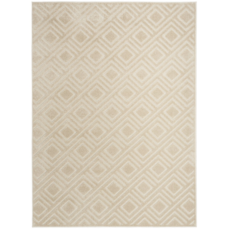 Tapis géométrique beige 7 pi x 9 pi