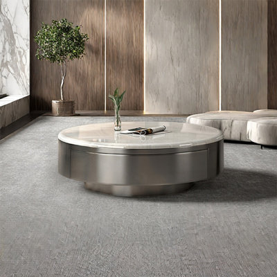 Italian round marble coffee table