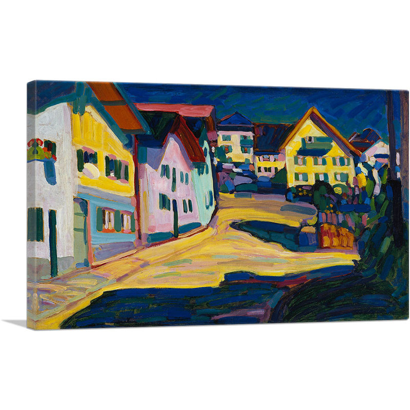 «Murnau Burggrabenstr. 1908» par Wassily Kandinsky, reproduction d'art sur toile tendue, H 26 po x l 40 po x 1,5 po