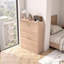 Armoire à chaussures en bois à finition chêne pour vestibule avec 2 portes rabattables - solution de rangement pour chaussures peu encombrante, 20,94 x 9,45 x 43,11 pouces