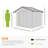 9' X 6' Outdoor Storage Shed, Garden Tool House With Foundation, 4 Vents, And 2 Easy Sliding Doors For Backyard, Patio, Garage, Lawn-123794623-123794622