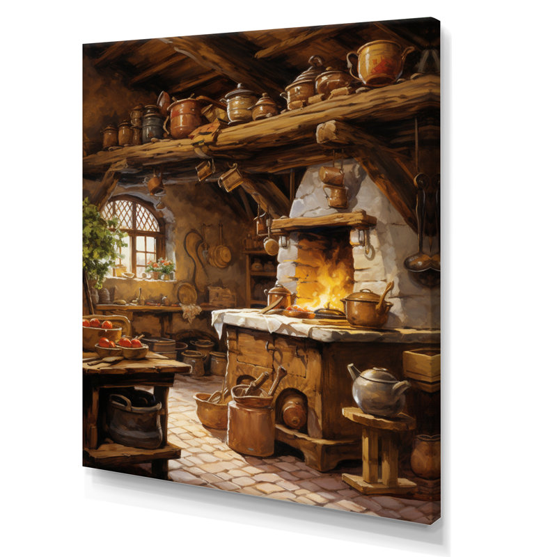«Food Rustic Kitchen I - Coffee», impression sur toile, art mural, H 20 po x l 12 po x P 1 po, Toile tendue