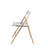 Transparent Acrylic Folding Chair with Stainless Steel Frame and Footrest – Stackable Open-Back Side Chair-98417985